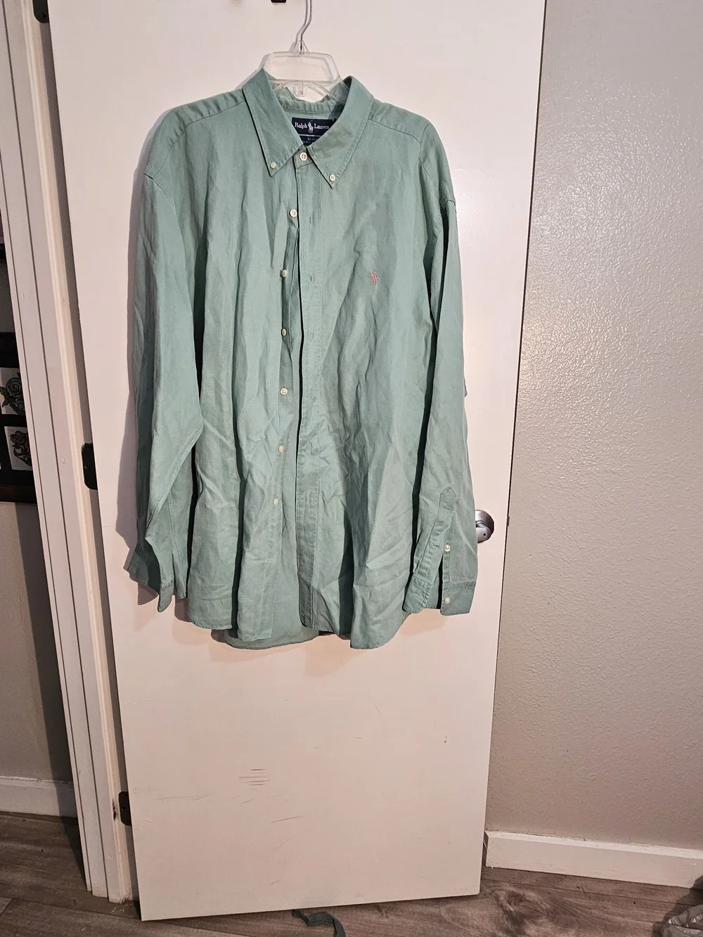 Vintage Polo Ralph Lauren Blake Silk Linen Shirt Mint Green XXL